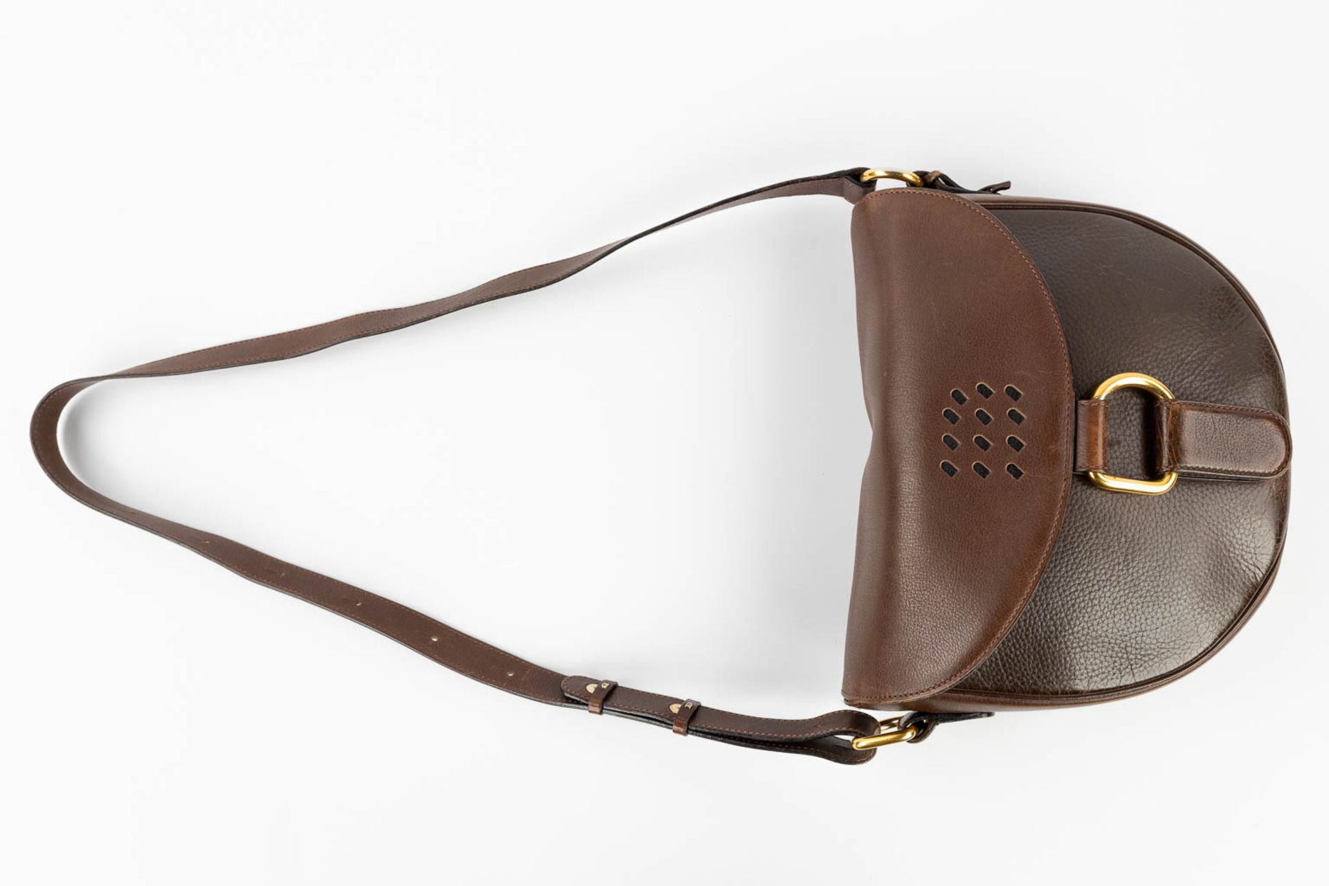 Delvaux, a handbag made of brown leather with gold-plated elements. (W:28 x H:23 cm) - Bild 5 aus 21