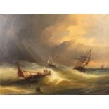 Louis I VERBOECKHOVEN (1802-1889) 'Storm at sea', oil on canvas. (W:63 x H:48 cm)