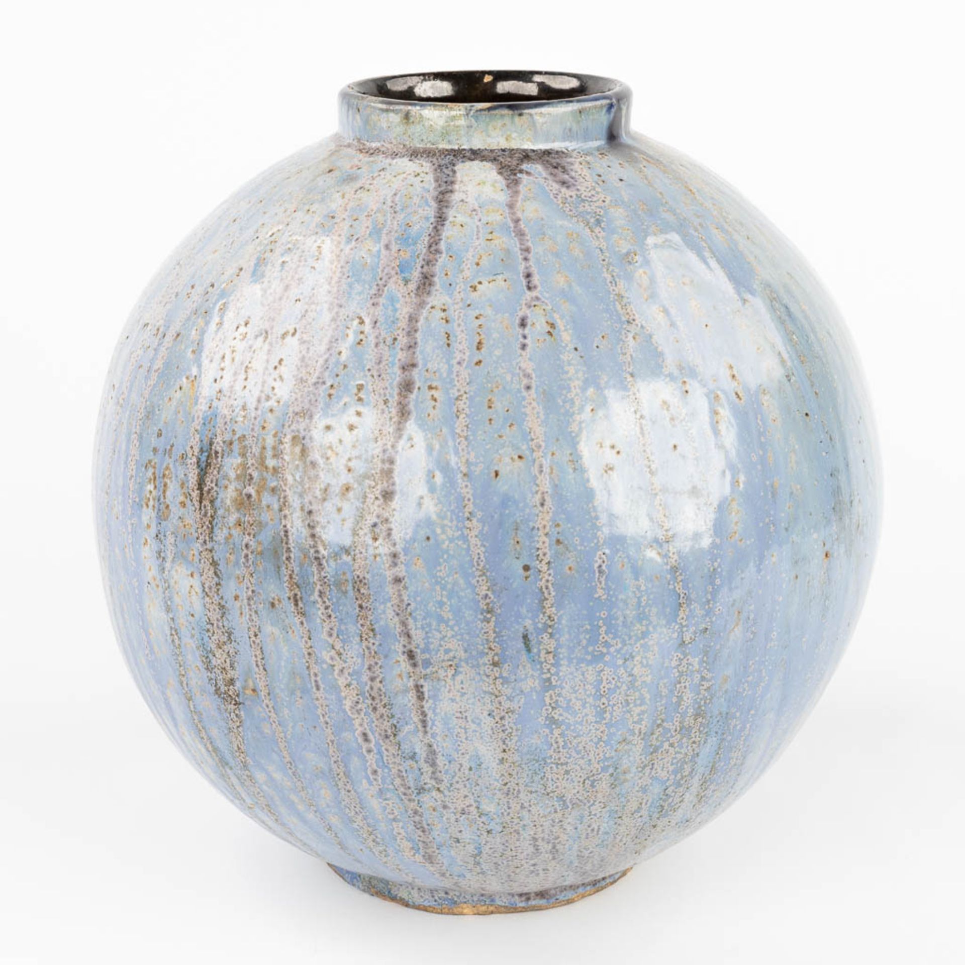 Roger GUERIN (1896-1954) 'Ball Vase', glazed grs. Circa 1920. (W:30 x H:30 cm) - Image 4 of 10