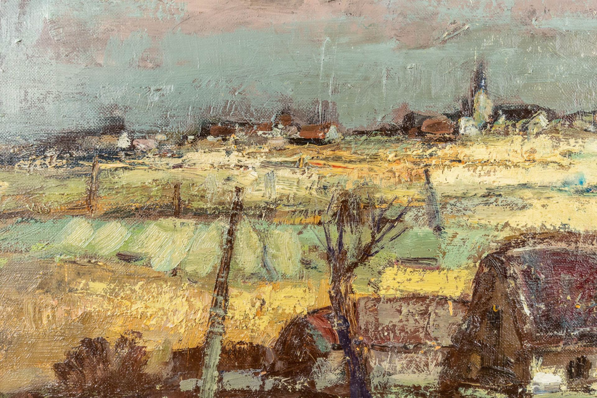 Alidoor GEVAERT (1911-1997) 'Expressionist landscape' oil on canvas. (W:100 x H:80 cm) - Image 4 of 8