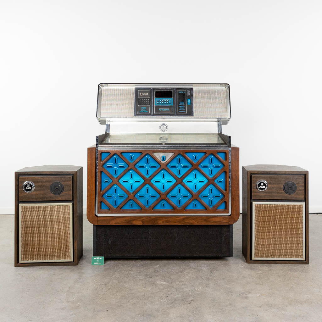 AMI R-81, a vintage jukebox with matching AMI speakers and a control unit. (L:70 x W:106 x H:130 cm - Image 2 of 17