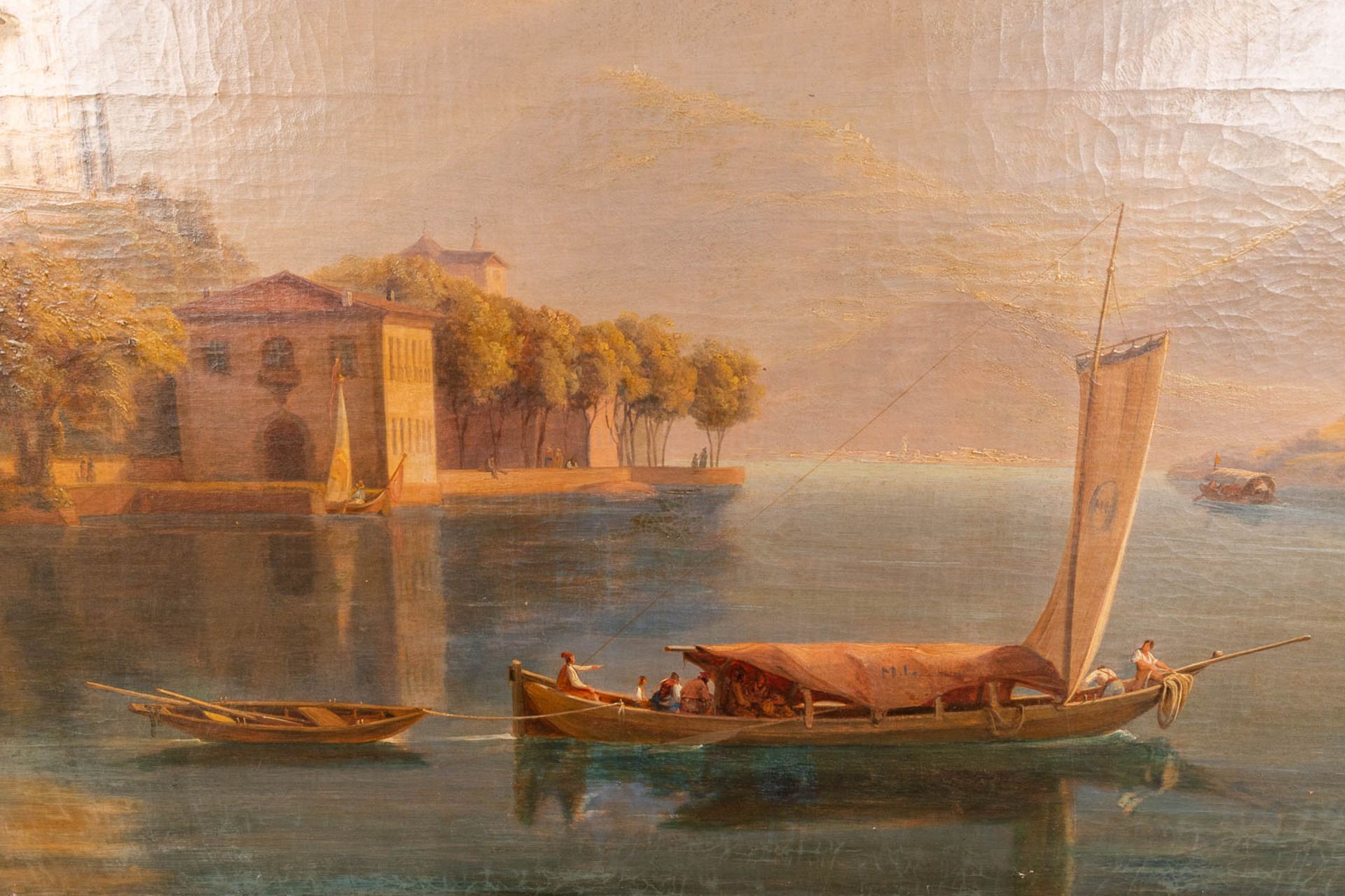 Abraham Sigmund VON BONSTETTEN (1796-1879) 'Villa Charlotta at the Como Lake', oil on canvas. (W:130 - Bild 6 aus 14