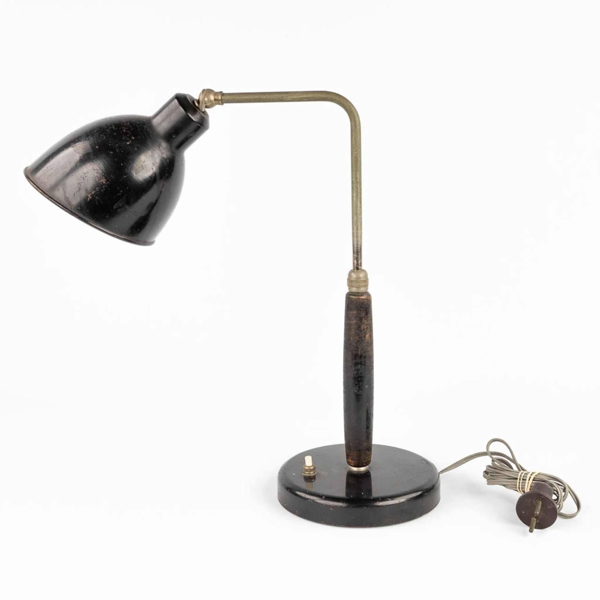 Christian DELL (1893-1974) 'Table lamp' made of metal and wood. (H:37 x D:16 cm) - Image 5 of 12