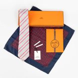 Herms, a tie and handkerchief