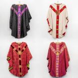 A collection of 4 vintage chasubles. 20th C.