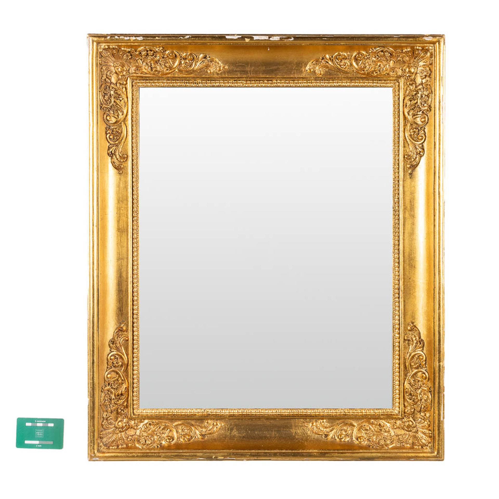 A mirror framed in an empire syle frame. (W:62 x H:74 cm) - Bild 2 aus 7