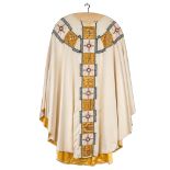 A Chasuble finished with embroidery.