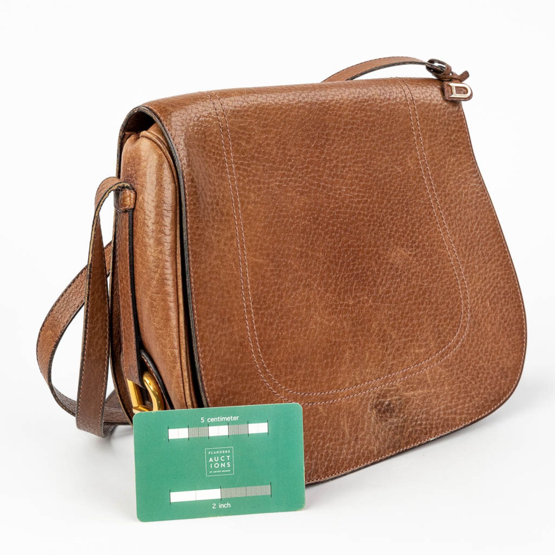 Delvaux, a cross-body handbag made of brown leather. (W:26 x H:22 cm) - Image 10 of 16