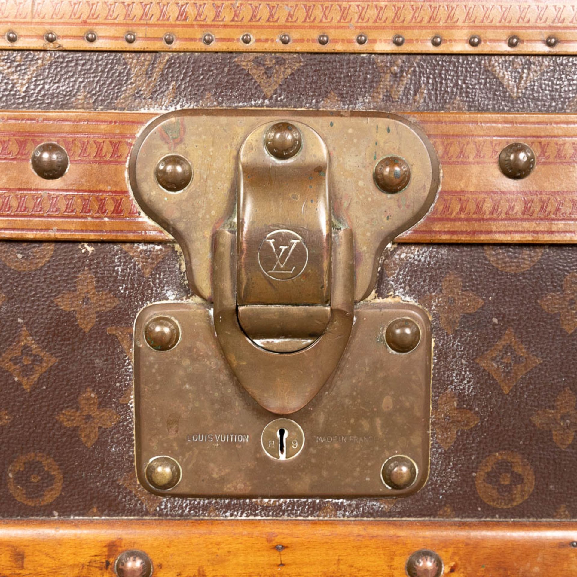 Louis Vuitton, an antique suitcase, marked M.A.L. (L:54 x W:102 x H:34 cm) - Image 10 of 17
