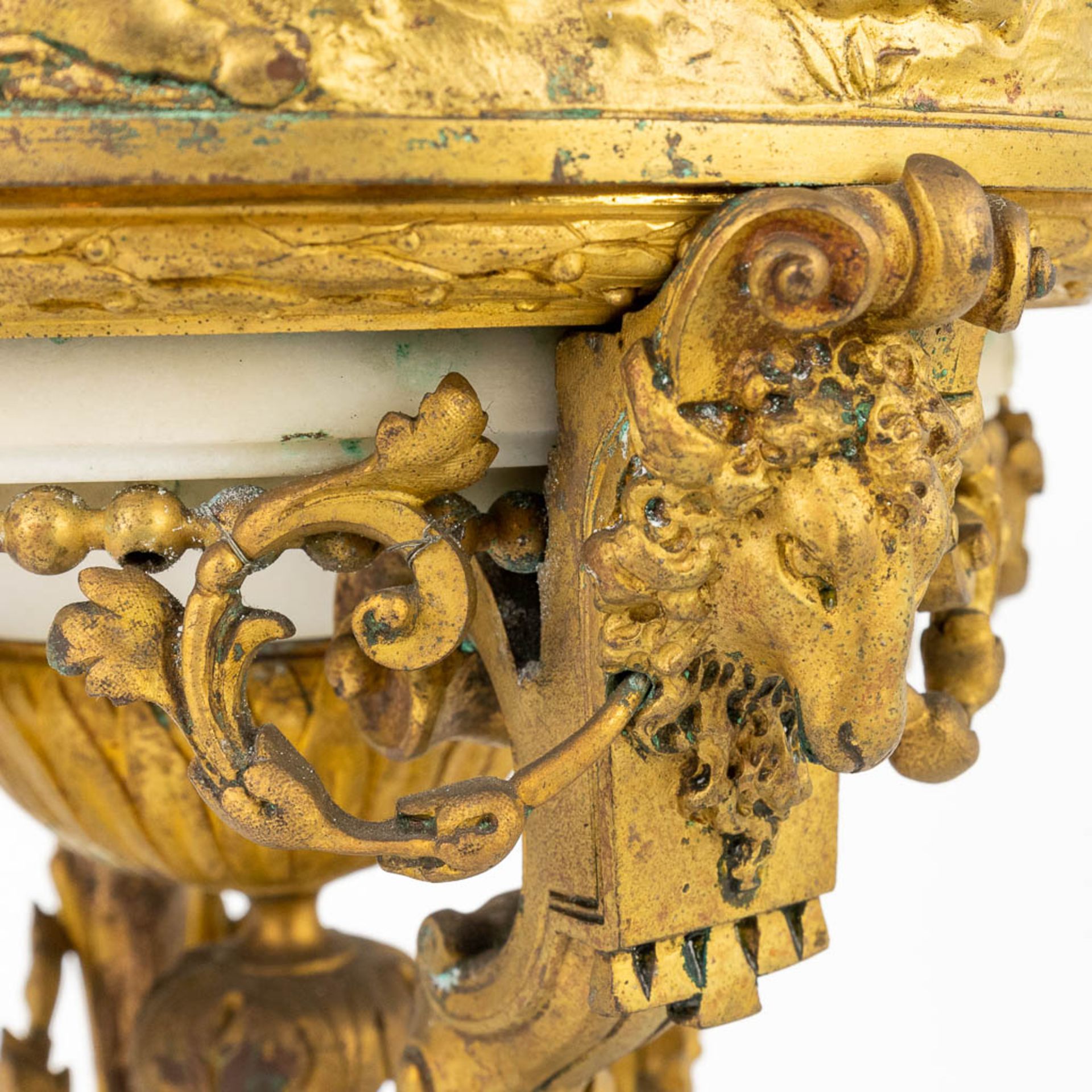 A pair of urns, made of gilt bronze and white Carrara marble in Louis XVI style. France, 19th C. (H: - Image 17 of 17