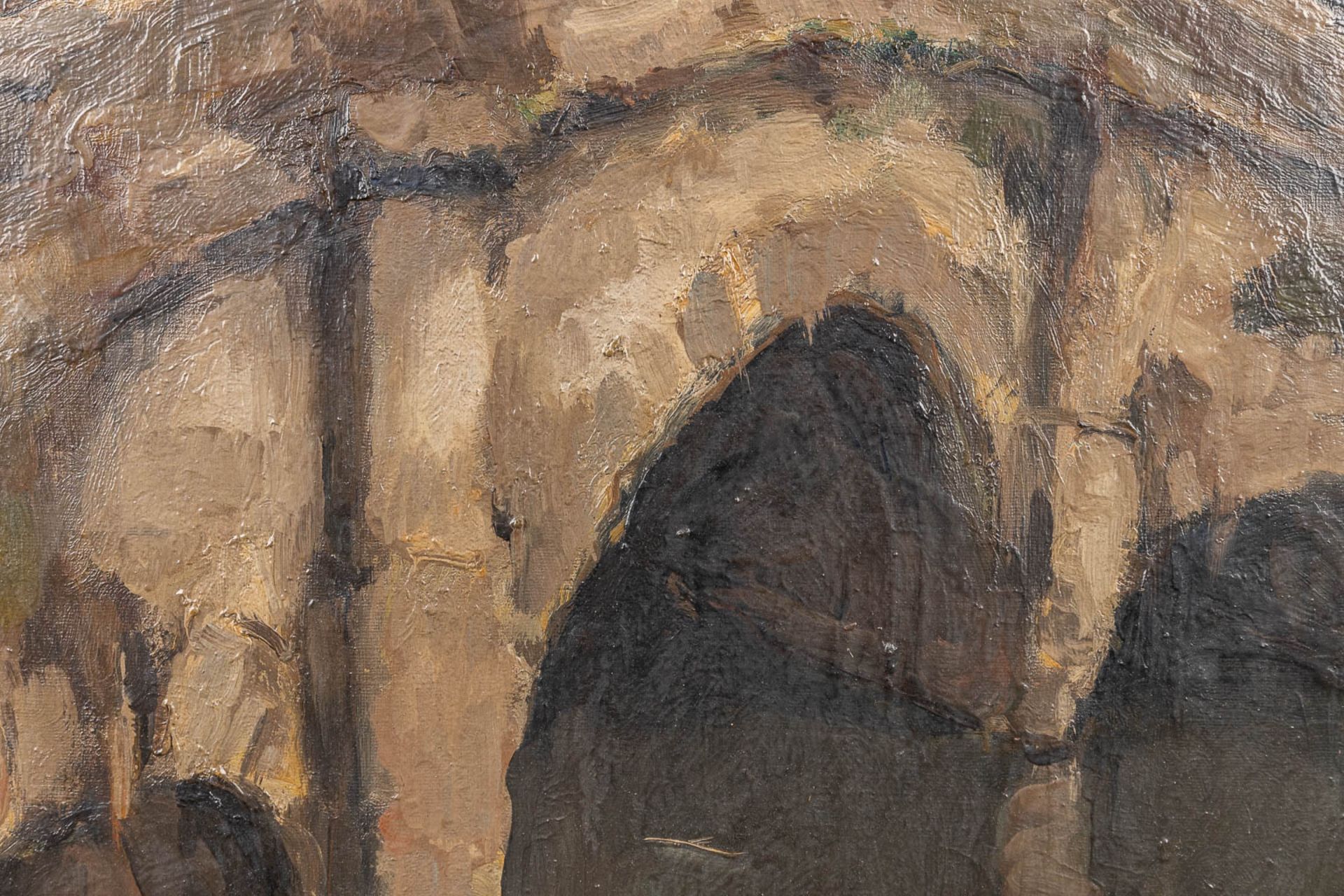 Const. VAN DE VELDE (XIX) 'View in Bruges' a painting, oil on canvas. (W:70 x H:61 cm) - Bild 5 aus 8
