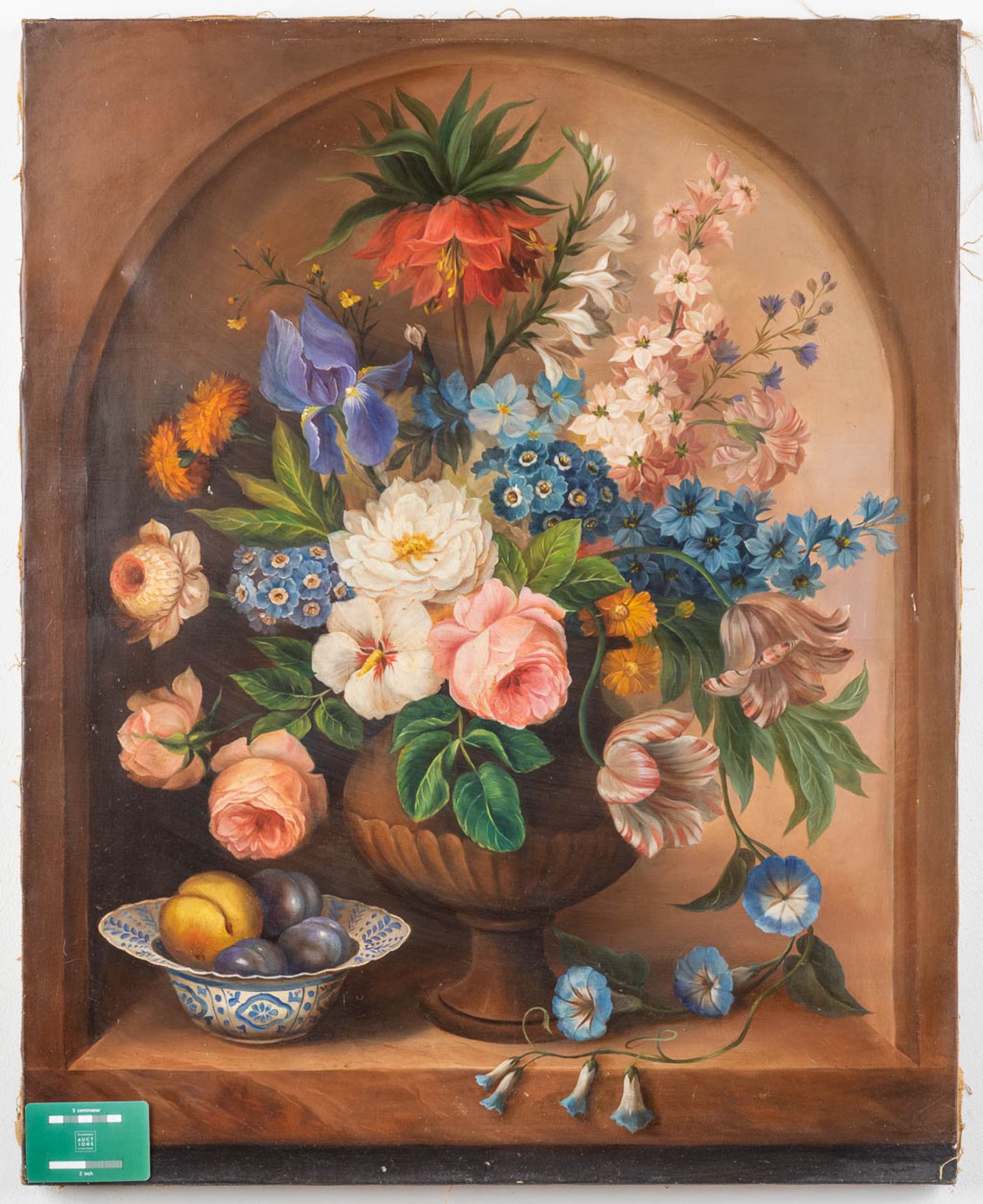 B. LAUNAY (XIX) 'Flower Vase', an antique painting, oil on canvas. 19th C. (W:66 x H:81 cm) - Bild 2 aus 10
