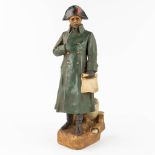 Richard AURILI (1834-c.1914) A Napoleon Bonaparte figurine, patinated plaster. (H:58,5 cm)