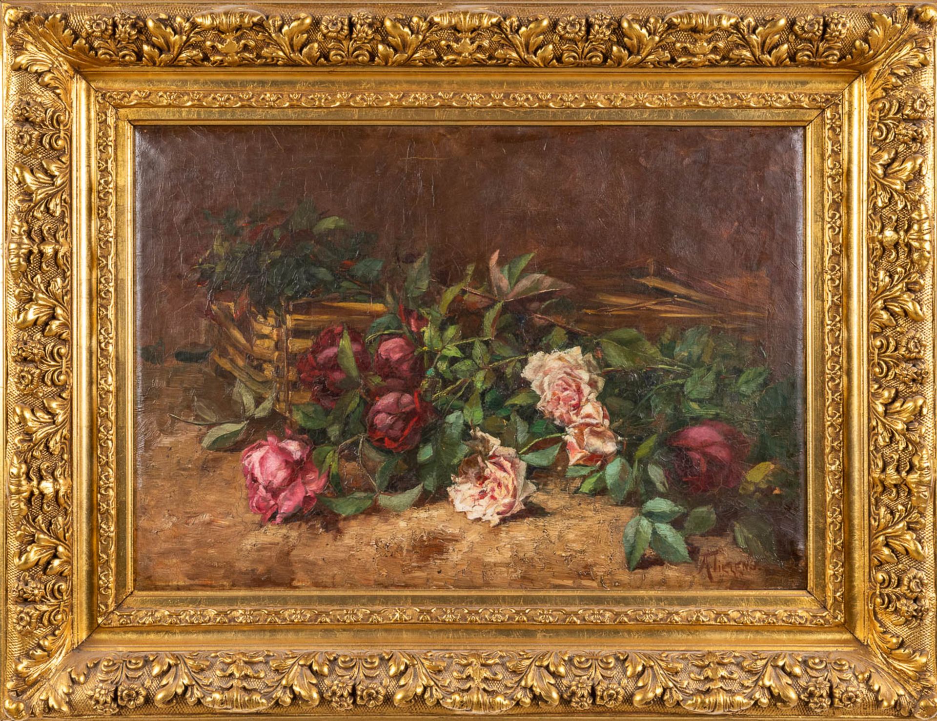 Alexandre TIELENS (1868-1959) 'Flower Bouquet', oil on canvas. (W:65 x H:45 cm) - Image 3 of 8