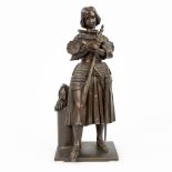 Marie D'ORL_ANS (1865-1909)(After) 'Jeanne d'Arc' patinated bronze. 20th C. (L:10,5 x W:13 x H:32 c