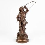 A bronze statue of a fisherman 'Pacifique' and signed 'Mafie'. Circa 1900. (W:18 x H:48 c