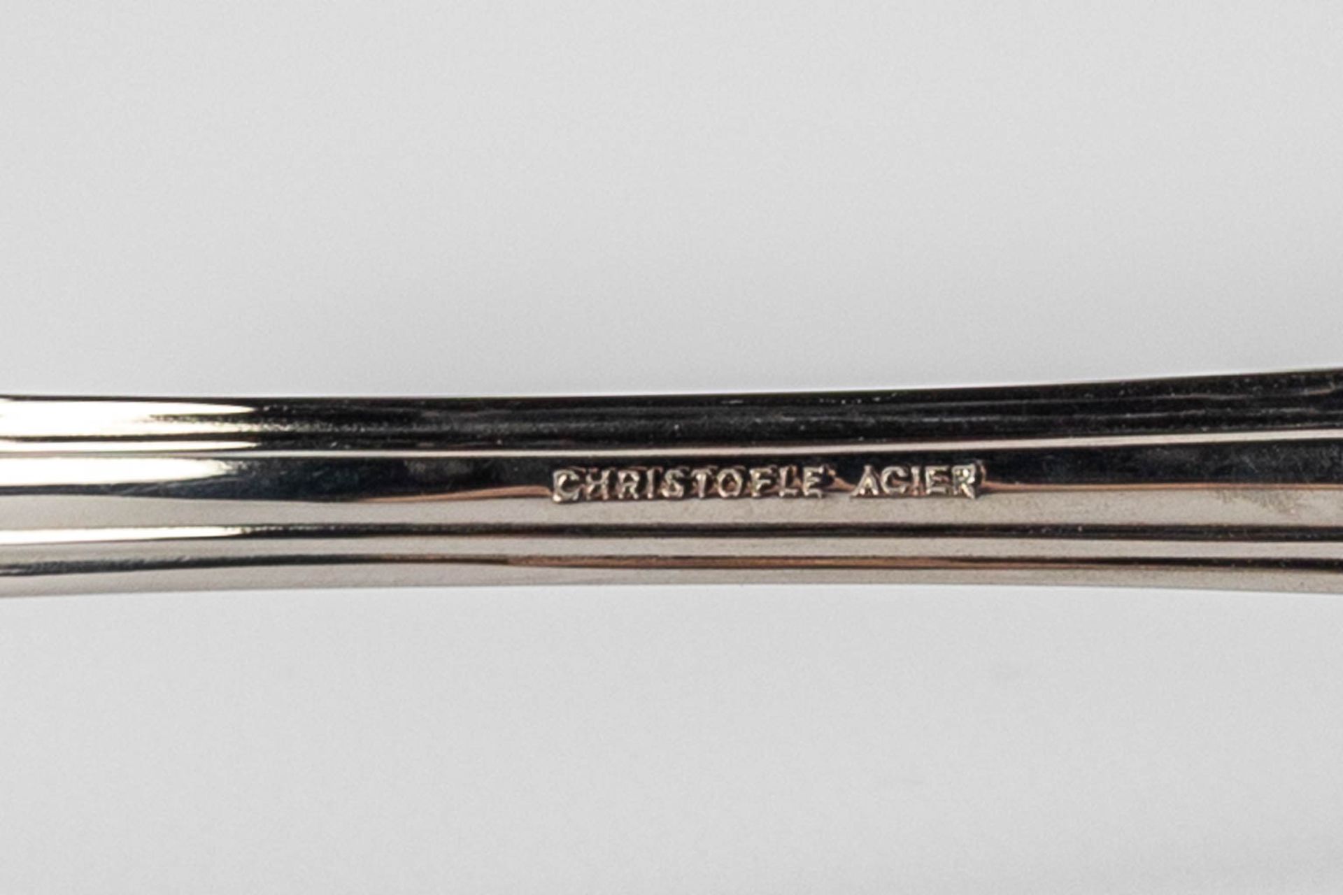 Christofle, model 'Albi' in an 'ambassador 125' case, a 124-piece flatware set, stainless steel. (L - Image 3 of 12