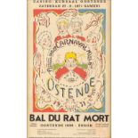 James ENSOR (1860-1949) 'Bal Du Rat Mort' a poster after a design by James Ensor. 1971. (W:36 x H:5