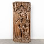 An antique wood sculpture 'The Decent from the cross', Oak, 18th C. (W:65 x H:143 cm)