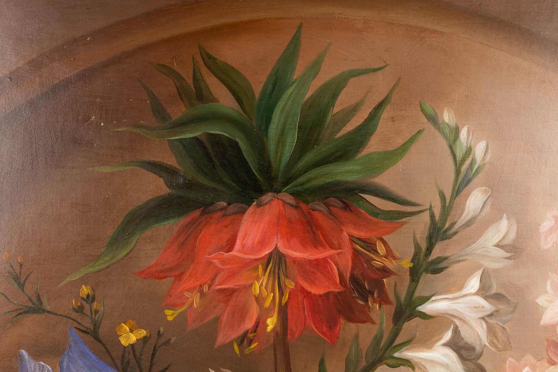 B. LAUNAY (XIX) 'Flower Vase', an antique painting, oil on canvas. 19th C. (W:66 x H:81 cm) - Bild 5 aus 10