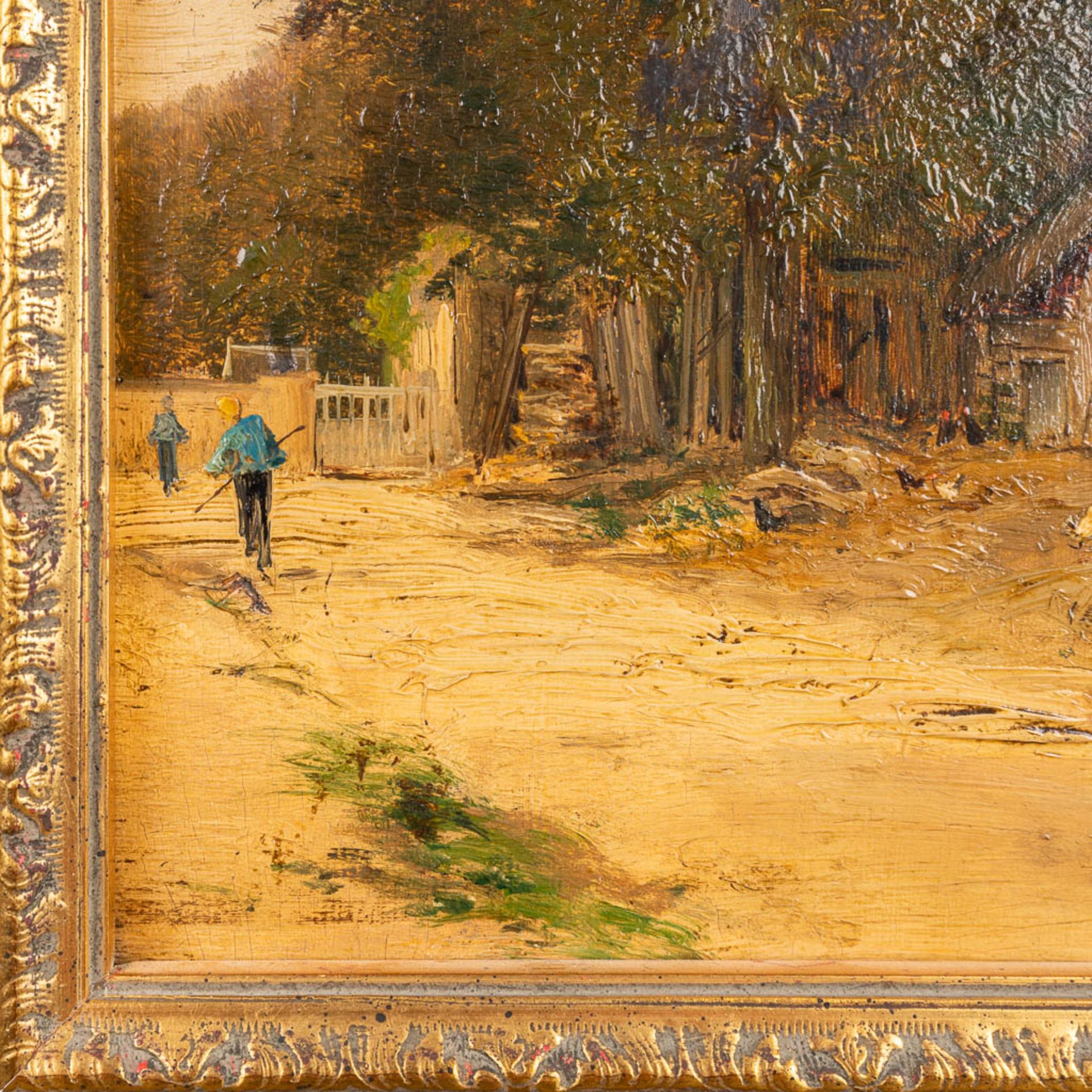 De BELLIS (XIX) 'The Farmhouse', oil on panel. 1877 (W:18 x H:24 cm) - Bild 4 aus 7