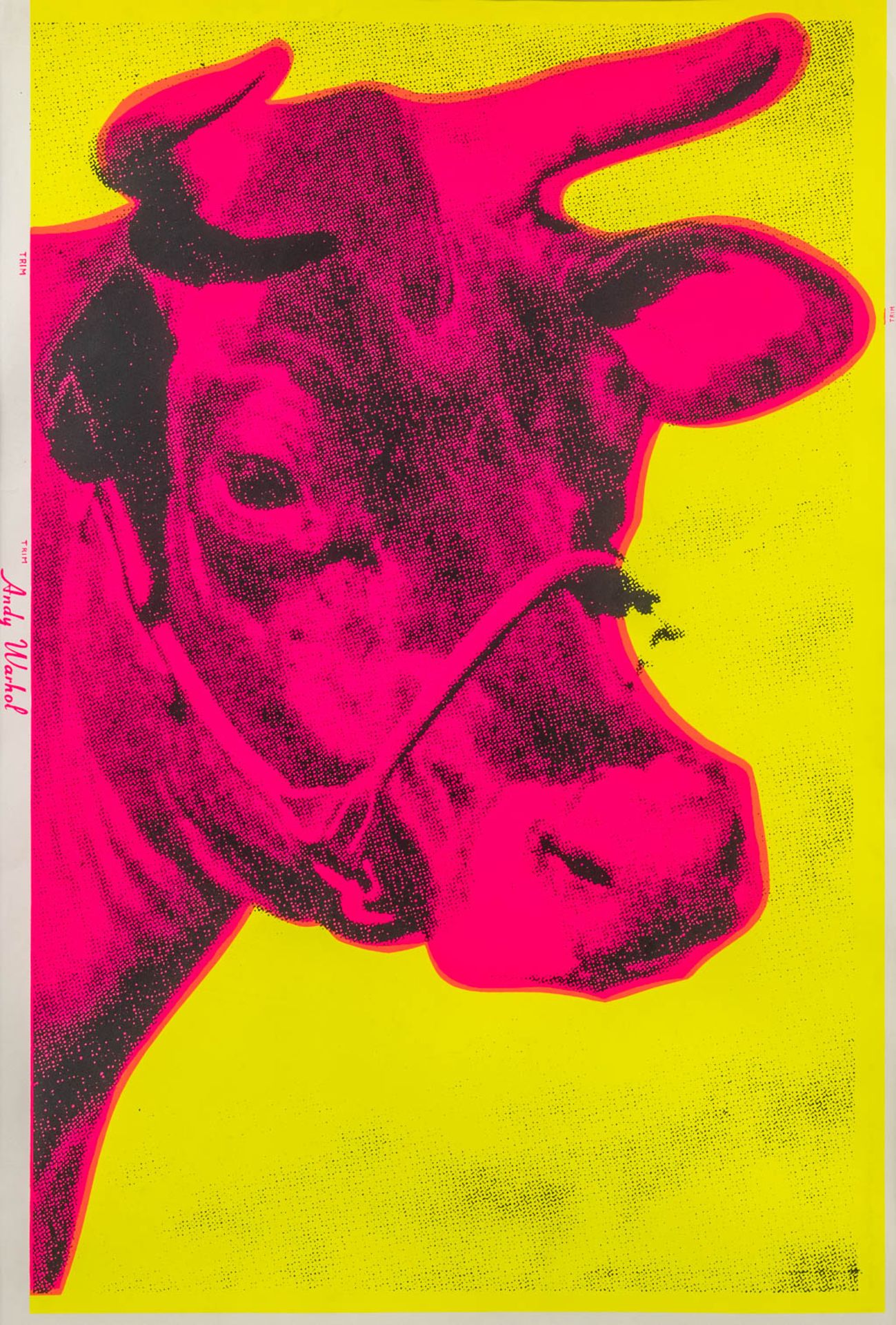 Andy WARHOL (1928-1987) 'Pink Cow', a lithography. (W:54 x H:84 cm)