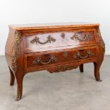 A commode with marble top and bronze. (L:56 x W:120 x H:87 cm)