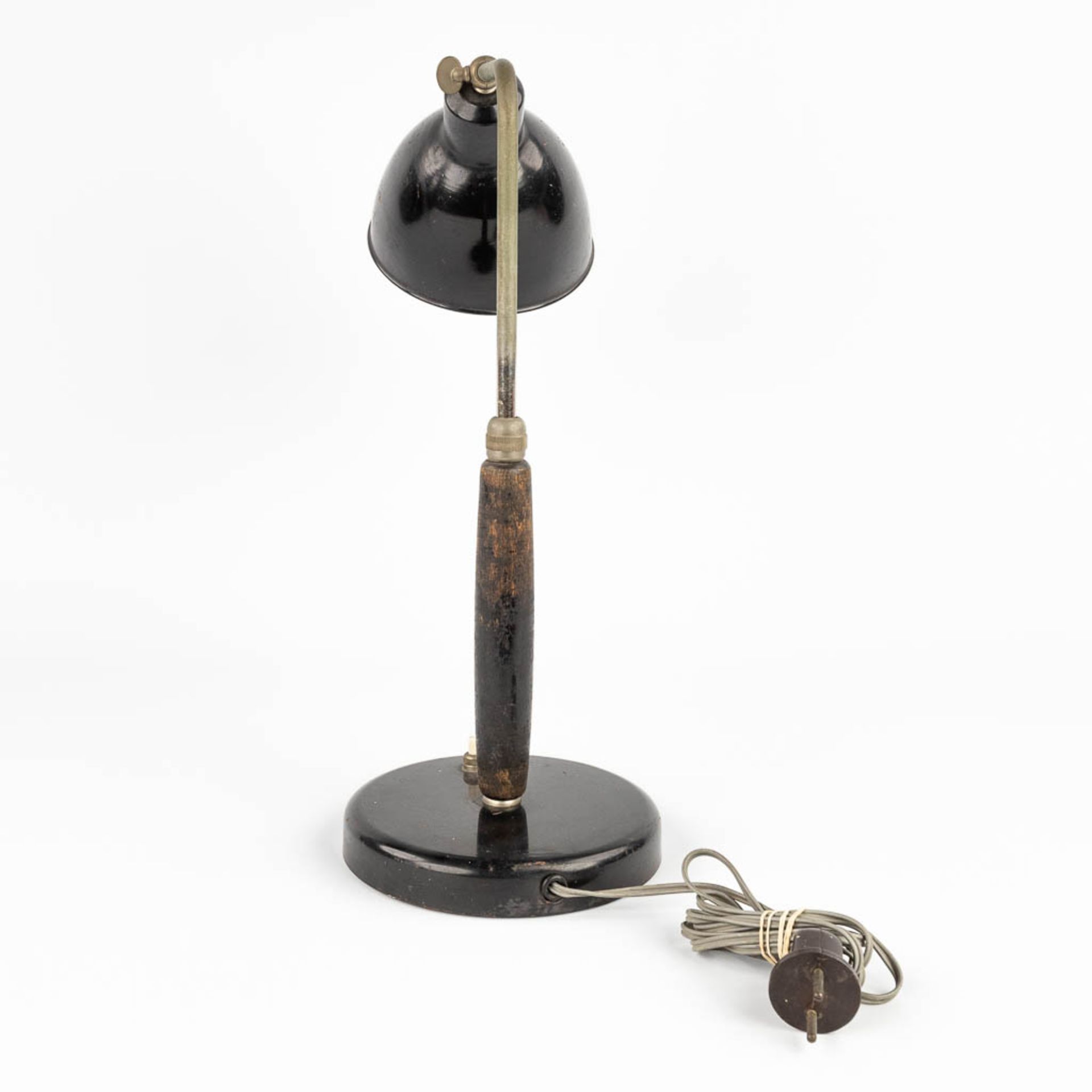 Christian DELL (1893-1974) 'Table lamp' made of metal and wood. (H:37 x D:16 cm) - Image 4 of 12