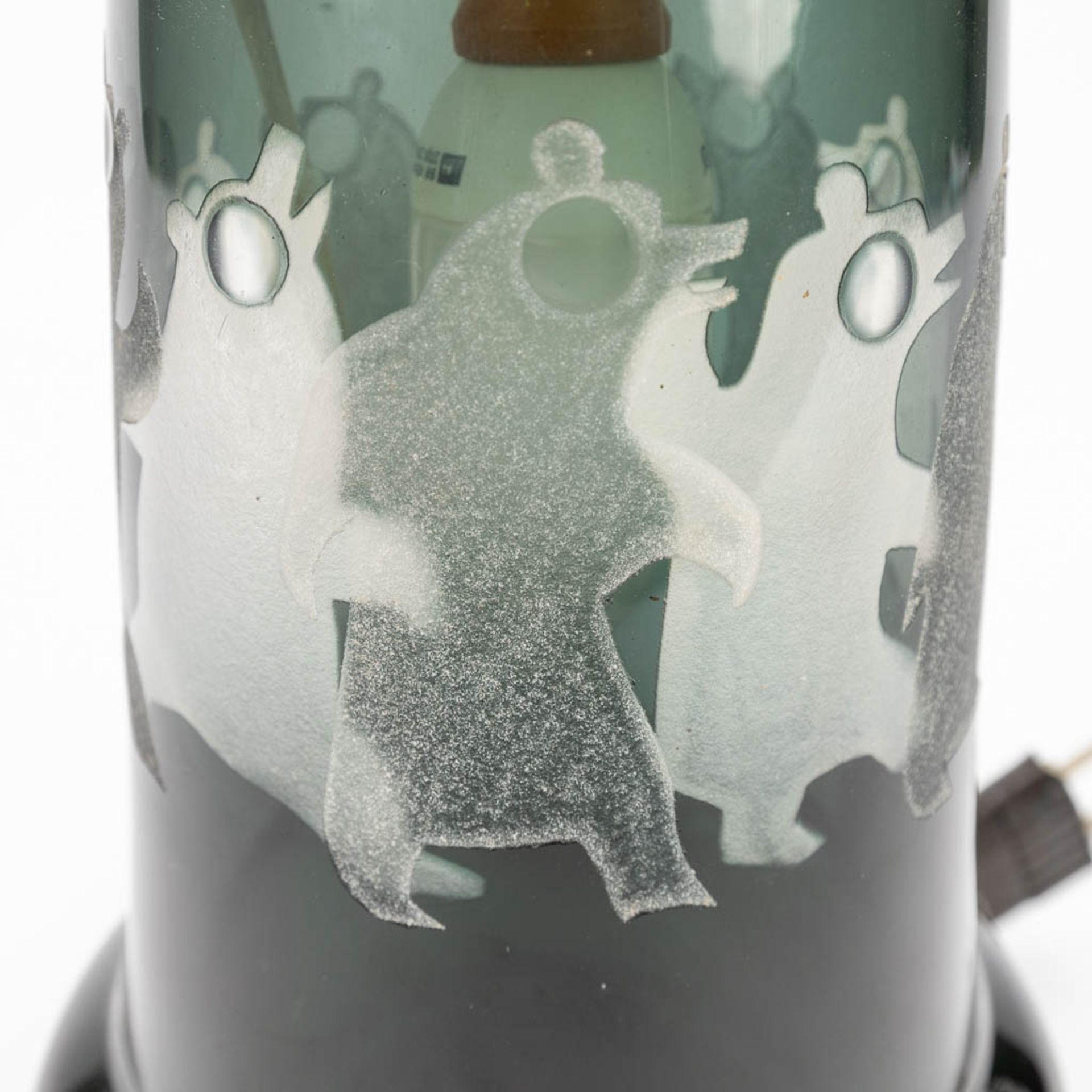 Ove SANDEBERG (XX) 'Table lamp' made of etched glass for Kosta Boda. (H:33 x D:14 cm) - Bild 10 aus 14