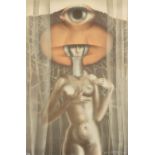 Jef VAN TUERENHOUT (1926-2006) 'Lady Figurine', a lithograph. (W: 48,5 x H: 73 cm)