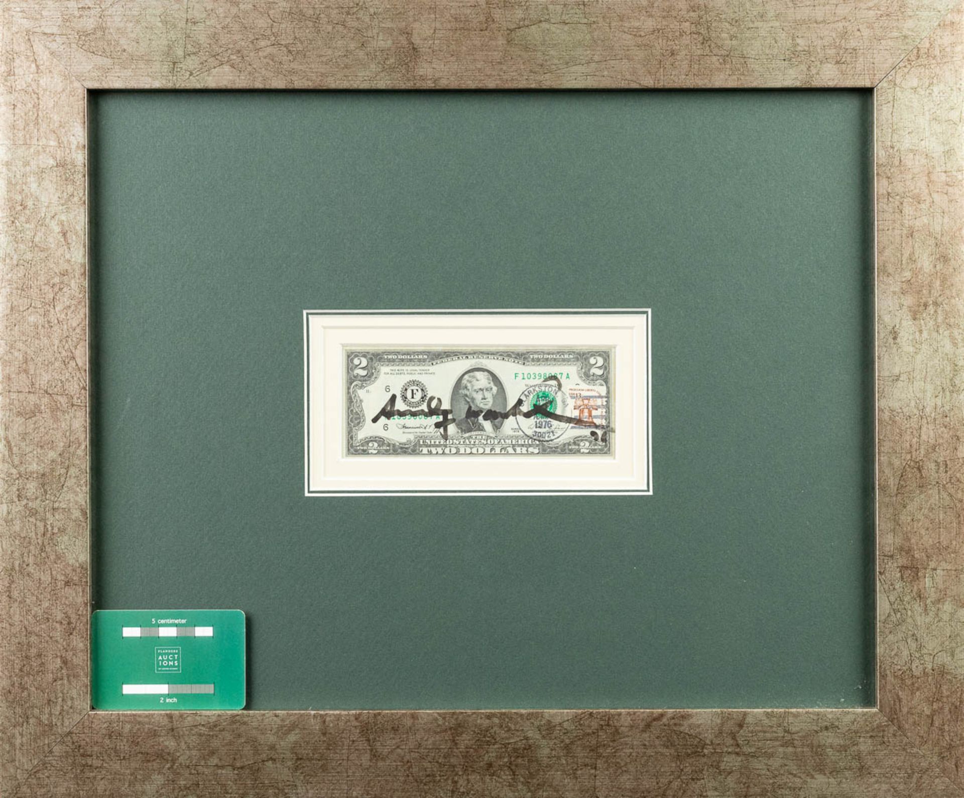 Andy WARHOL (1928-1987) 'Two dollars' (c.1976). (W: 15 x H: 6 cm) - Image 2 of 5