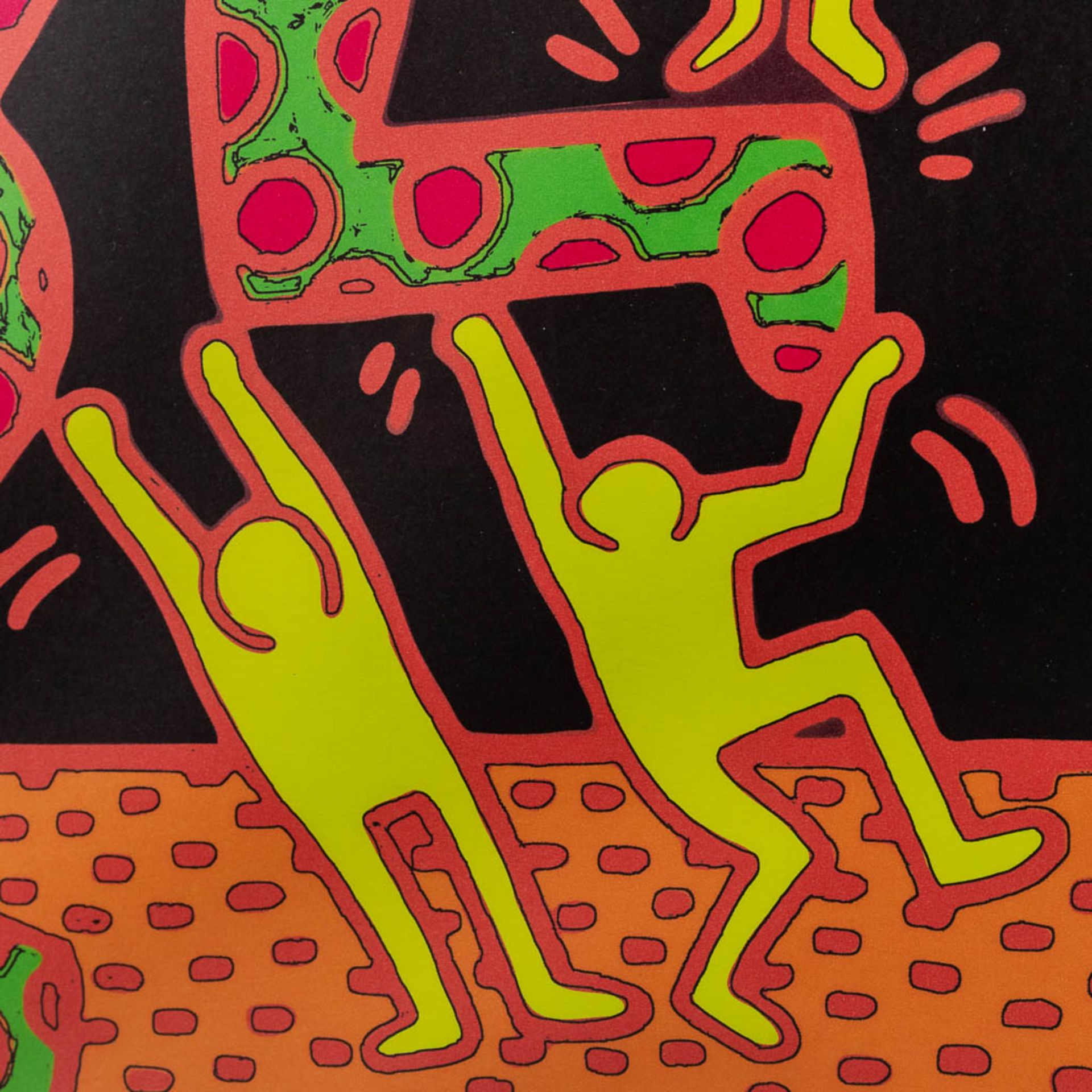 Keith HARING (1958-1990)(after) a coloured print. (W: 107 x H: 89 cm) - Image 5 of 9