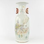 A Chinese Qianjiang Cai vase by YU Ziming (1843-1911). 19th C. (H: 61 x D: 23 cm)