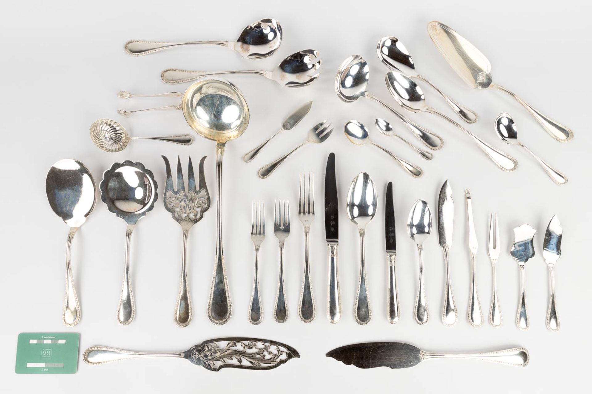 Wolfers Frres Brussels, a 166-piece silver cutlery set. Marked A800. 7041g. (W: 9 x H: 34 cm) - Bild 2 aus 18