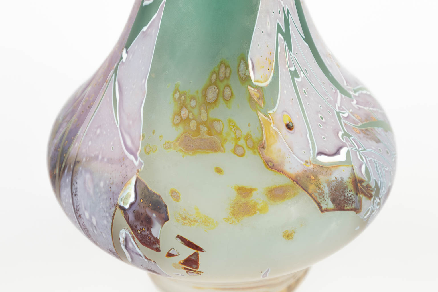 Louis LELOUP (1929) 'Vase', pate de verre glass. (H: 24,5 x D: 15 cm) - Image 15 of 15
