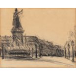 Rik SLABBINCK (1914-1991) 'Place De La Republique, Paris' a drawing on paper. (W: 24 x H: 18,5 cm)