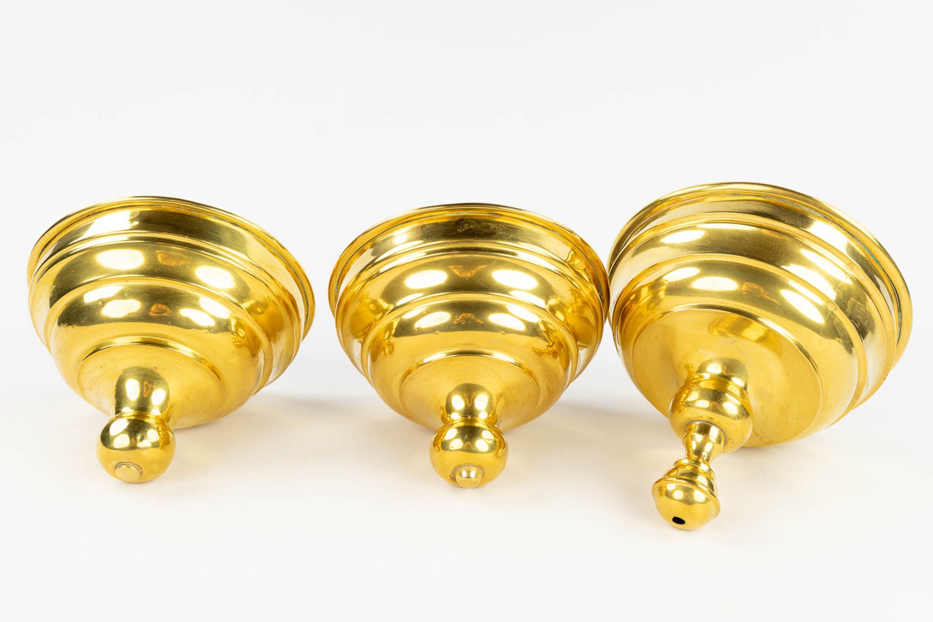 A set of 3 grs tabacco jars with brass lid, Germany, 19th C. (H: 38 x D: 23 cm) - Image 17 of 17