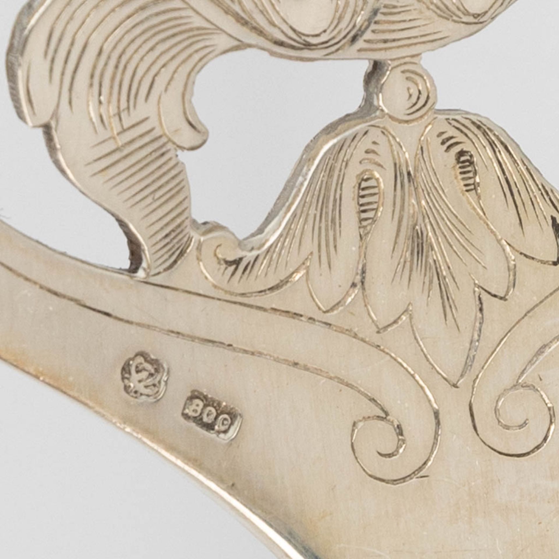 Wolfers Frres Brussels, a 166-piece silver cutlery set. Marked A800. 7041g. (W: 9 x H: 34 cm) - Bild 11 aus 18
