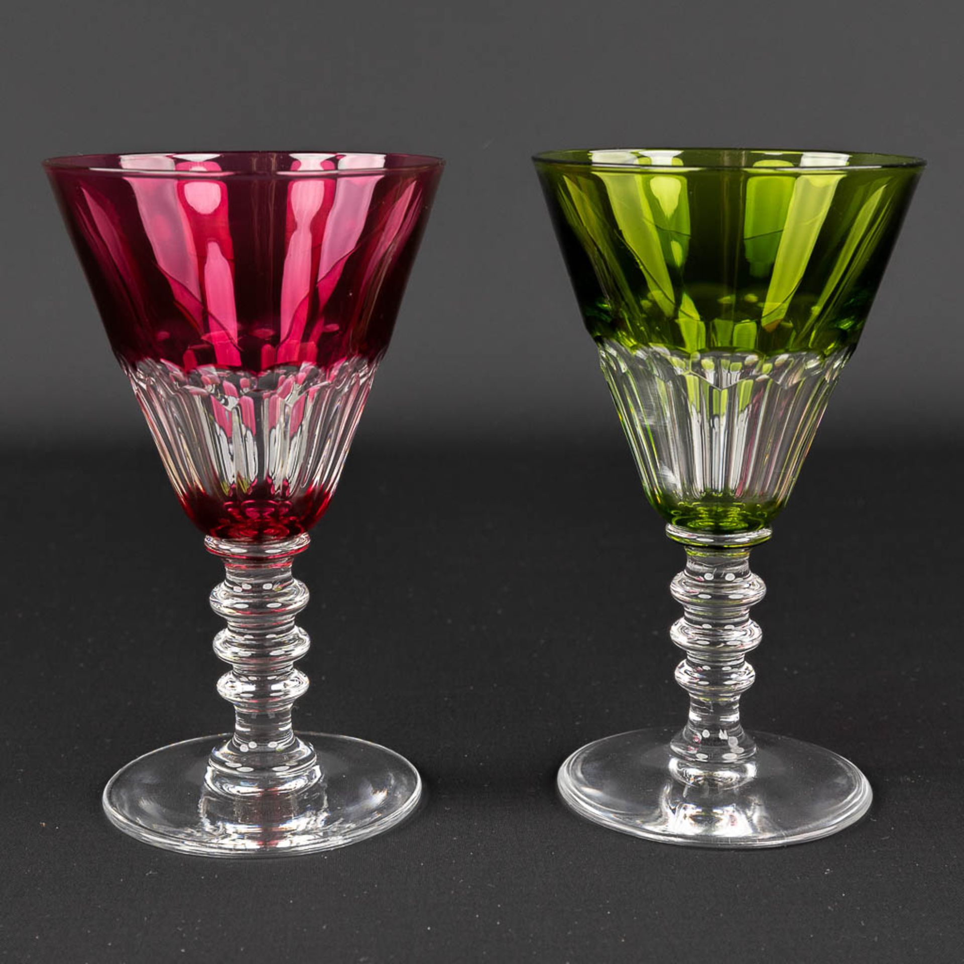 Val Saint Lambert, an assembled collection of crystal glasses. (H: 15 x D: 9 cm) - Image 5 of 7