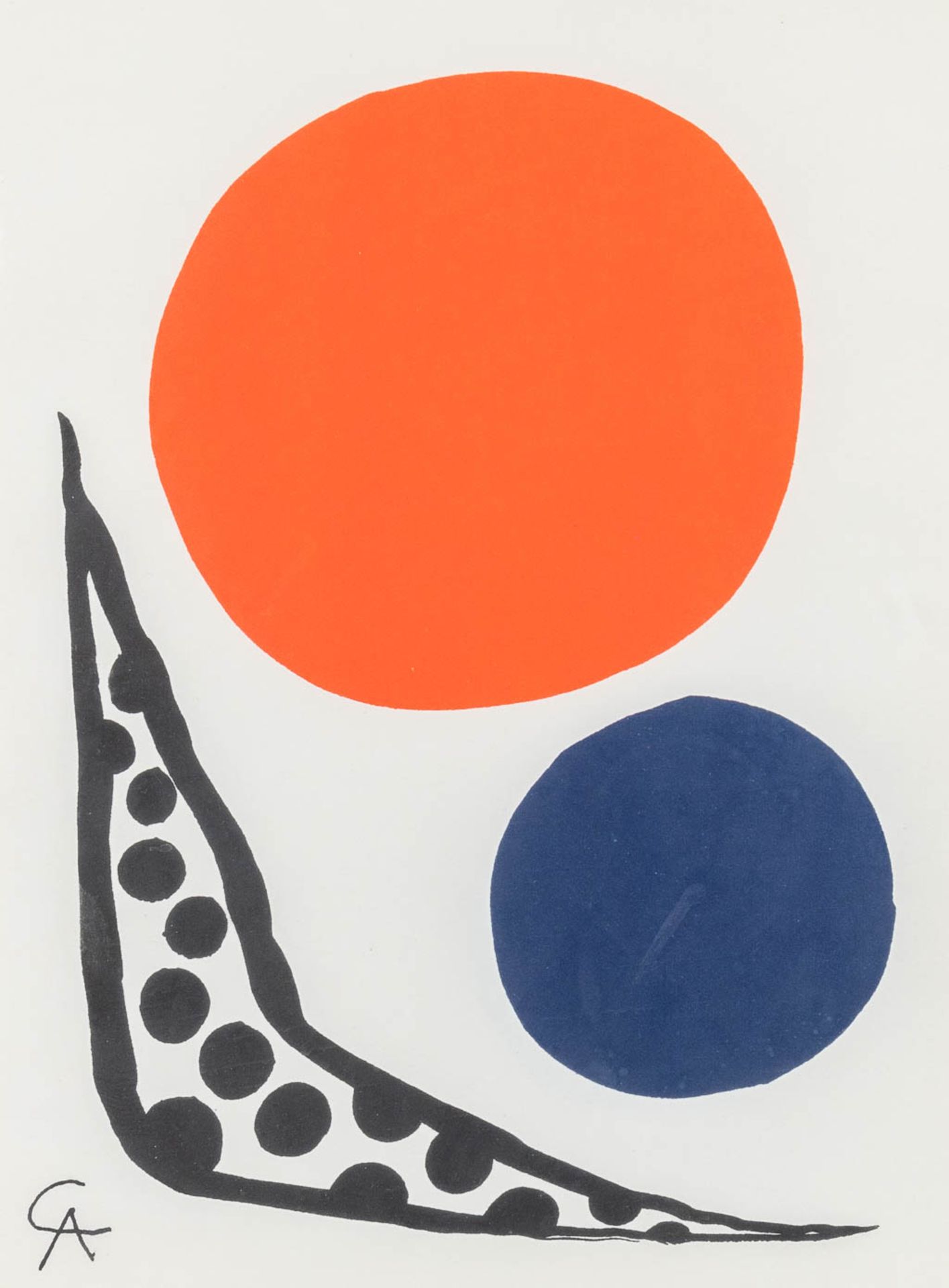 Alexander CALDER (1898-1976) 'Compositie' a lithograph, 1965. (W: 19 x H: 25 cm)