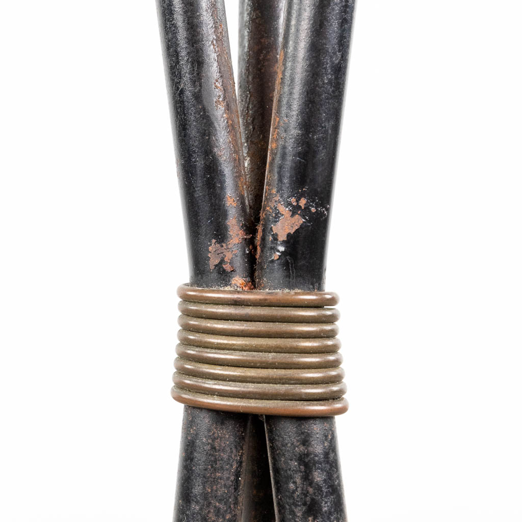 A floorlamp made of metal. Circa 1950. (H: 181 cm) - Image 11 of 14
