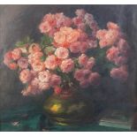 Emiel DEVOS (1886-1964) 'Flowers' oil on canvas. (W: 75 x H: 70 cm)