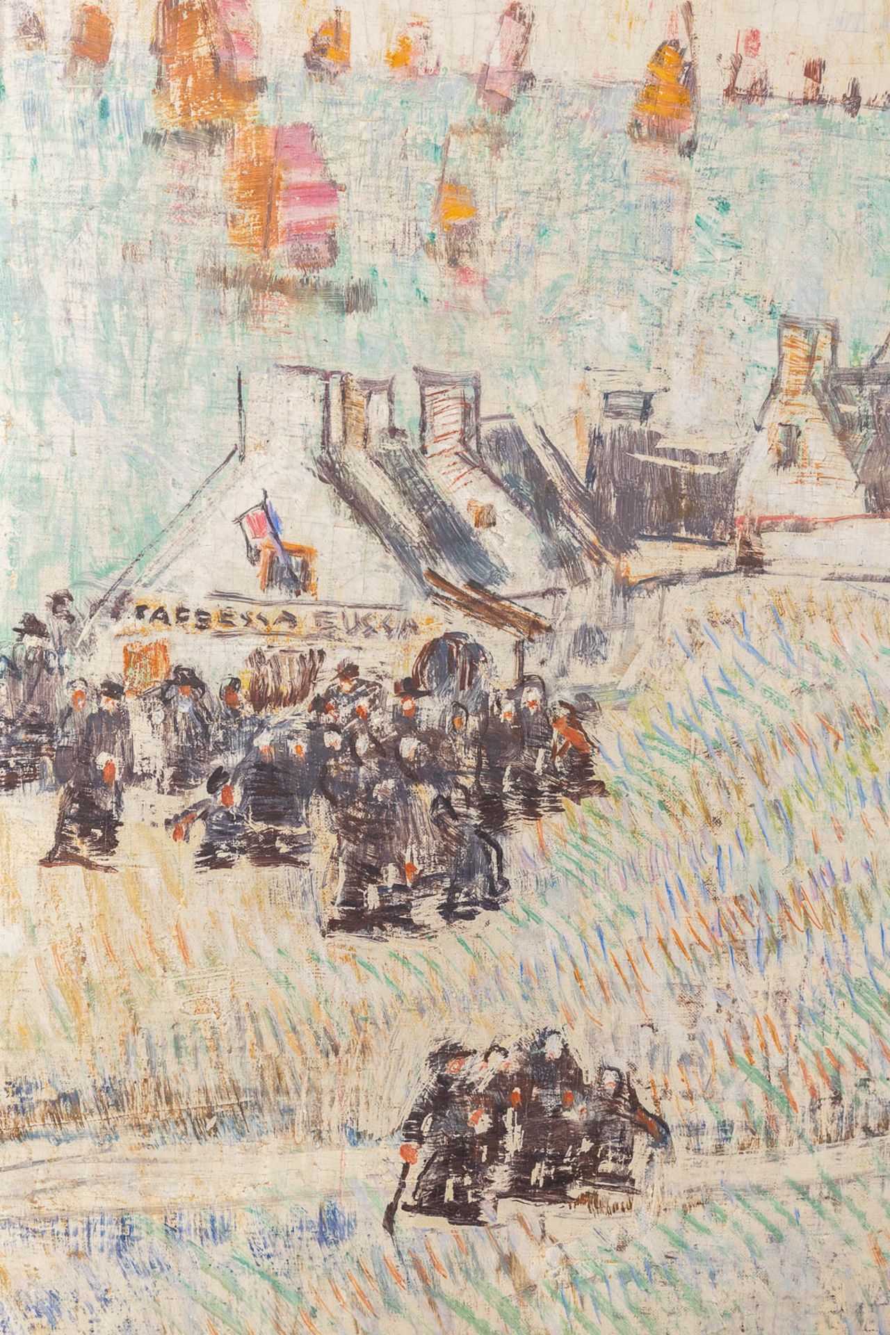 Alfons BLOMME (1889-1979) 'Pardon in Bretagne' oil on canvas. (W: 110 x H: 102 cm) - Image 5 of 9