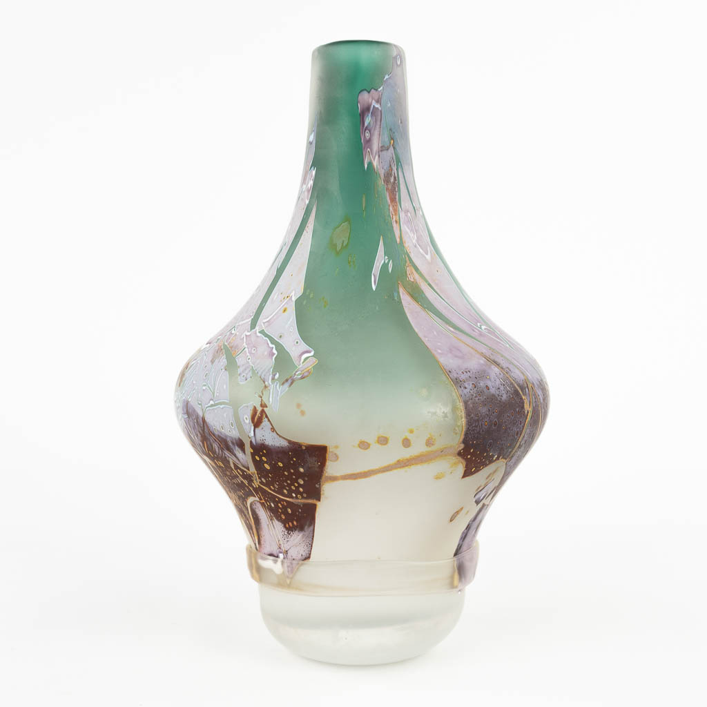 Louis LELOUP (1929) 'Vase', pate de verre glass. (H: 24,5 x D: 15 cm) - Image 5 of 15