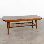 A mid-century coffee table with reversible table top, in the style of Louis Van Teeffelen. (L: 50 x