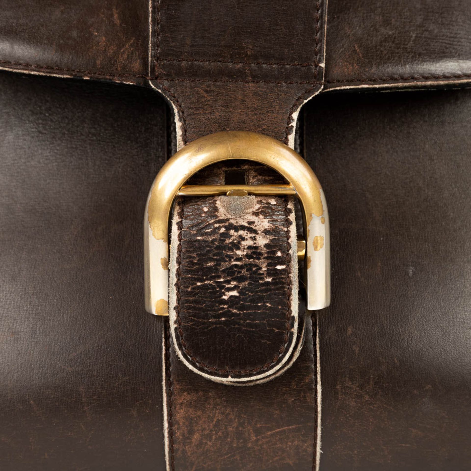 Delvaux Brillant PM, a handbag made of dark brown leather. Circa 1950. (W: 26 x H: 30 cm) - Image 9 of 19