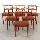 Helge SIBAST (1908-1985) 'Chairs model 465' made of rosewood for Sibast, Denmark. (L: 50 x W: 53 x H
