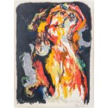 Karel APPEL (1921-2006) 'Femme' a lithograph. 1960. (W: 55 x H: 75 cm)