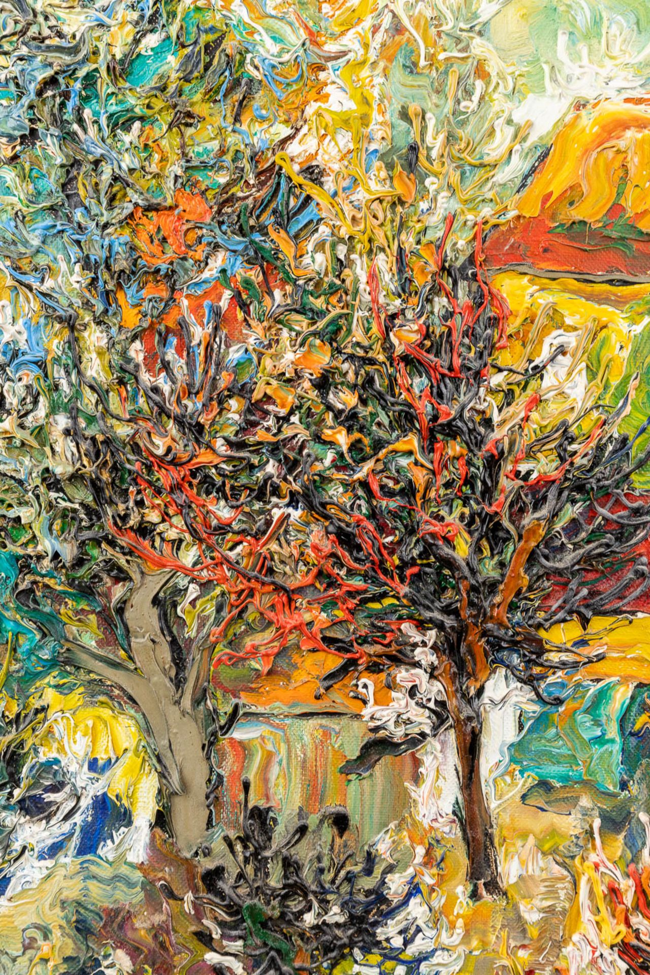Ätienne LE COMPTE (1931-2010) 'Mistige ochtend in mei', oil on canvas. (W: 60 x H: 50 cm) - Image 4 of 9