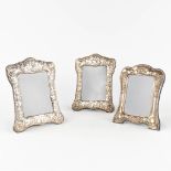 A collection of 3 silver picture frames, made in England. Sheffield, 1996 &amp; 1998. (W: 17 x H: 22